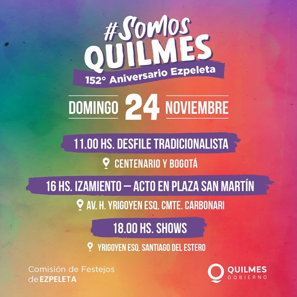 Festejos por el 152° anivesario de Ezpeleta | Hecho en Quilmes